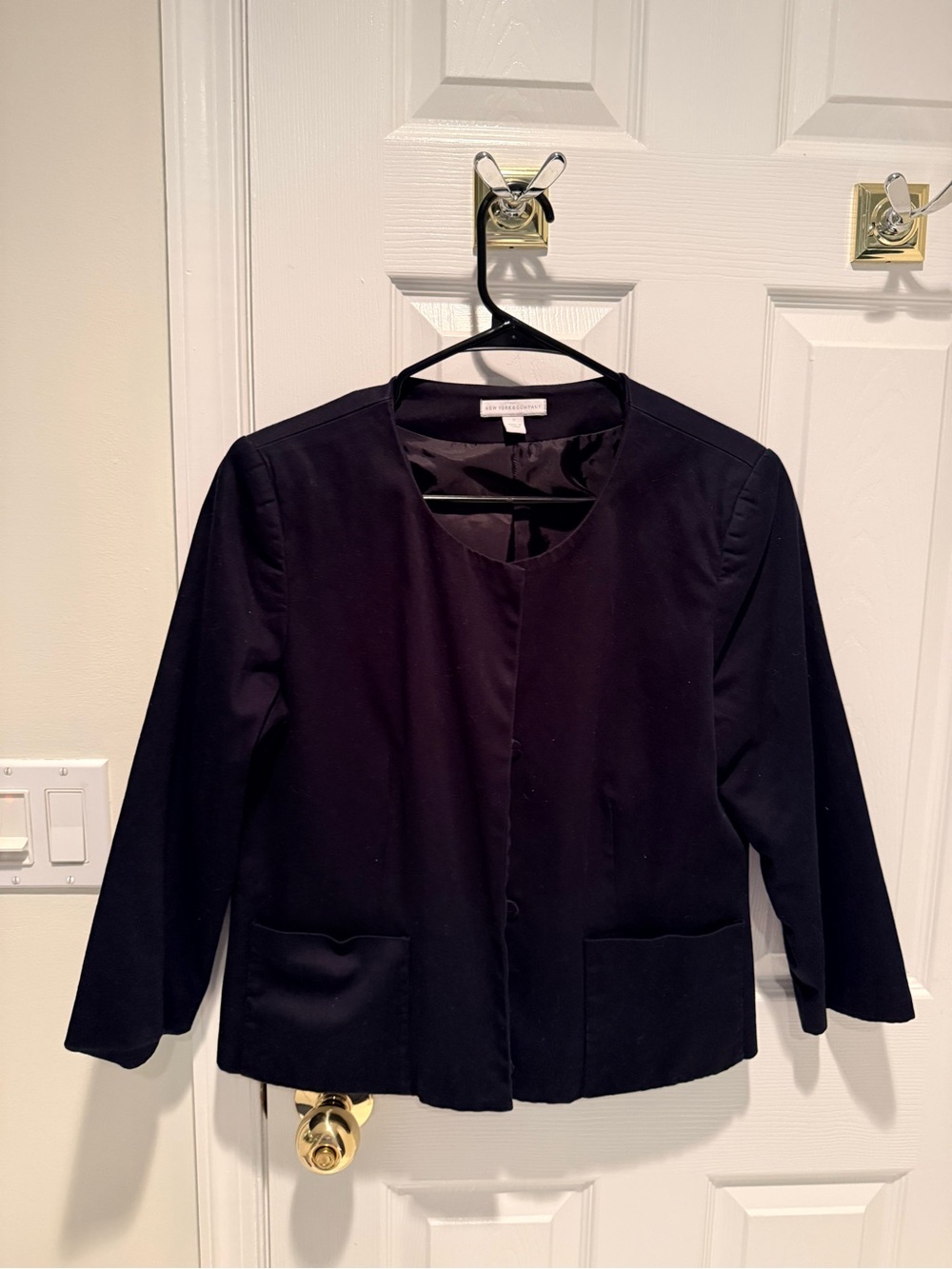 New York & Company Black Women's Open-Front Blazer